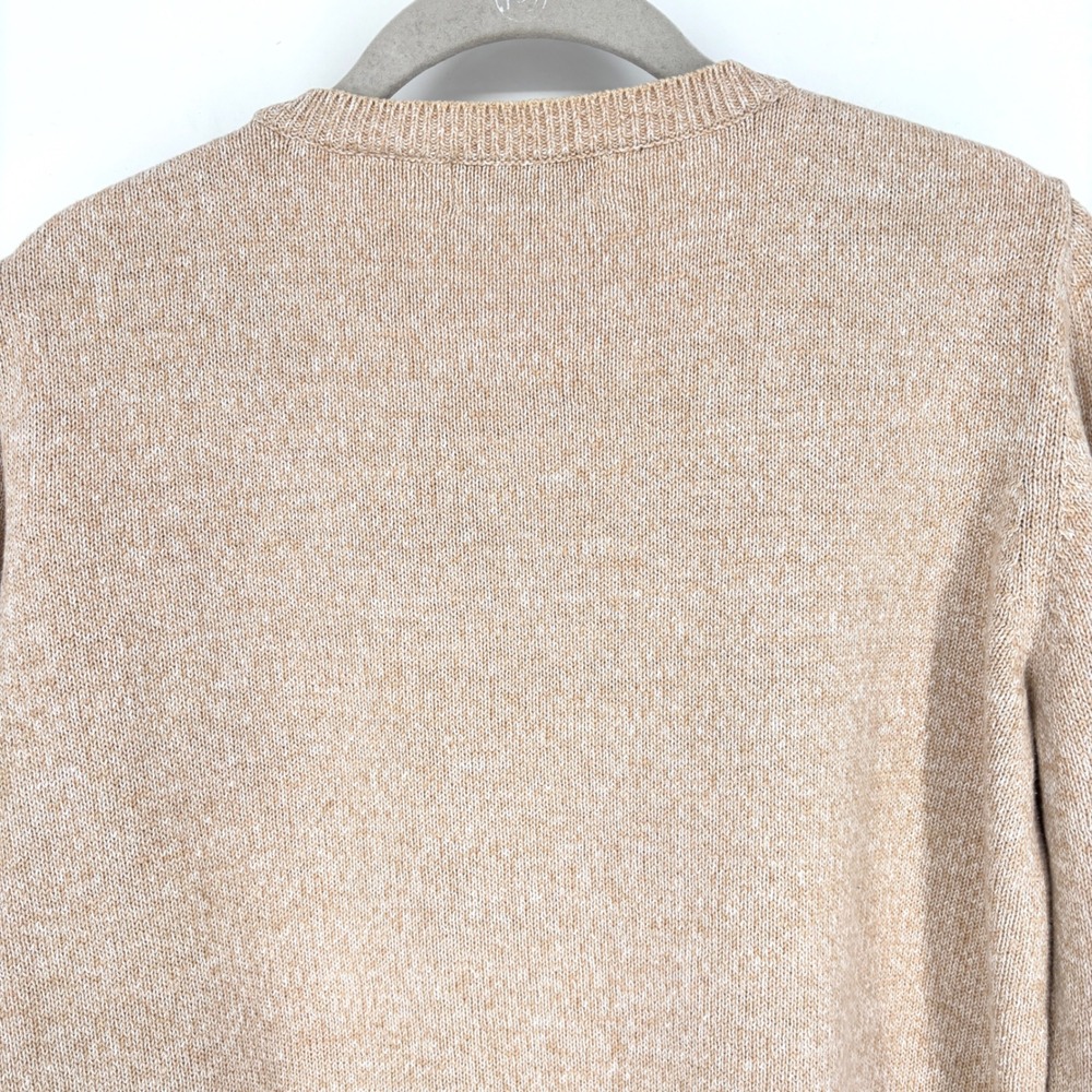 Alfred Dunner Petite Granny Square Crochet Cardigan Sweater Beige Sz PL - Picture 8 of 12
